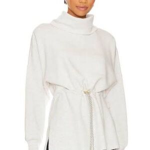 Varley Freya Sweat Cream Turtleneck Sweater